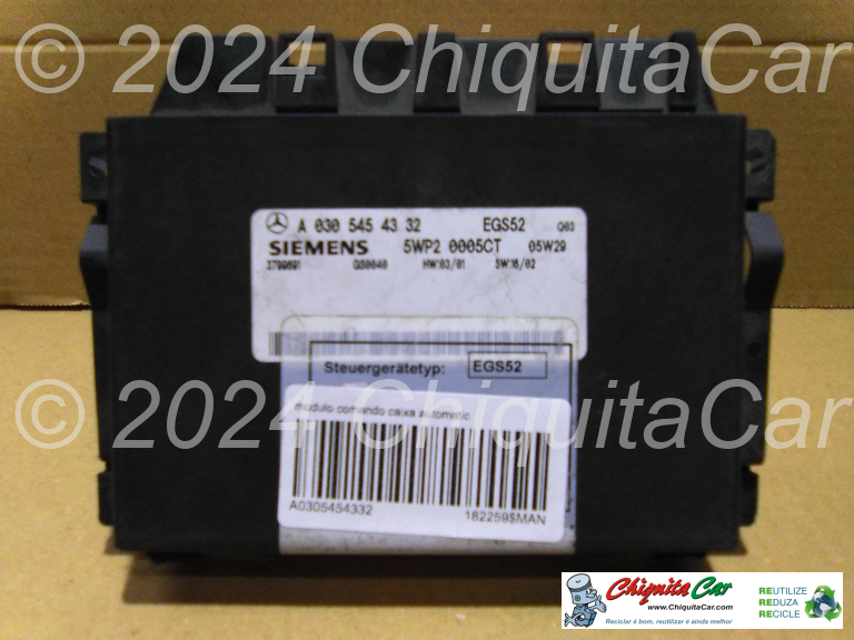 MODULO COMANDO CAIXA AUTOMATICA MERCEDES CLK (209)  [2002-2010]