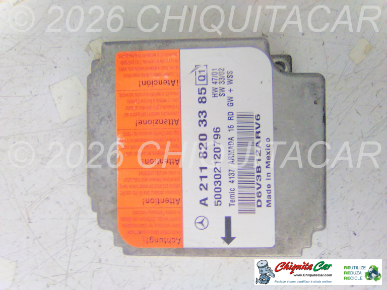 CENTRALINA AIRBAG/CINTOS  MERCEDES Classe E (211) 